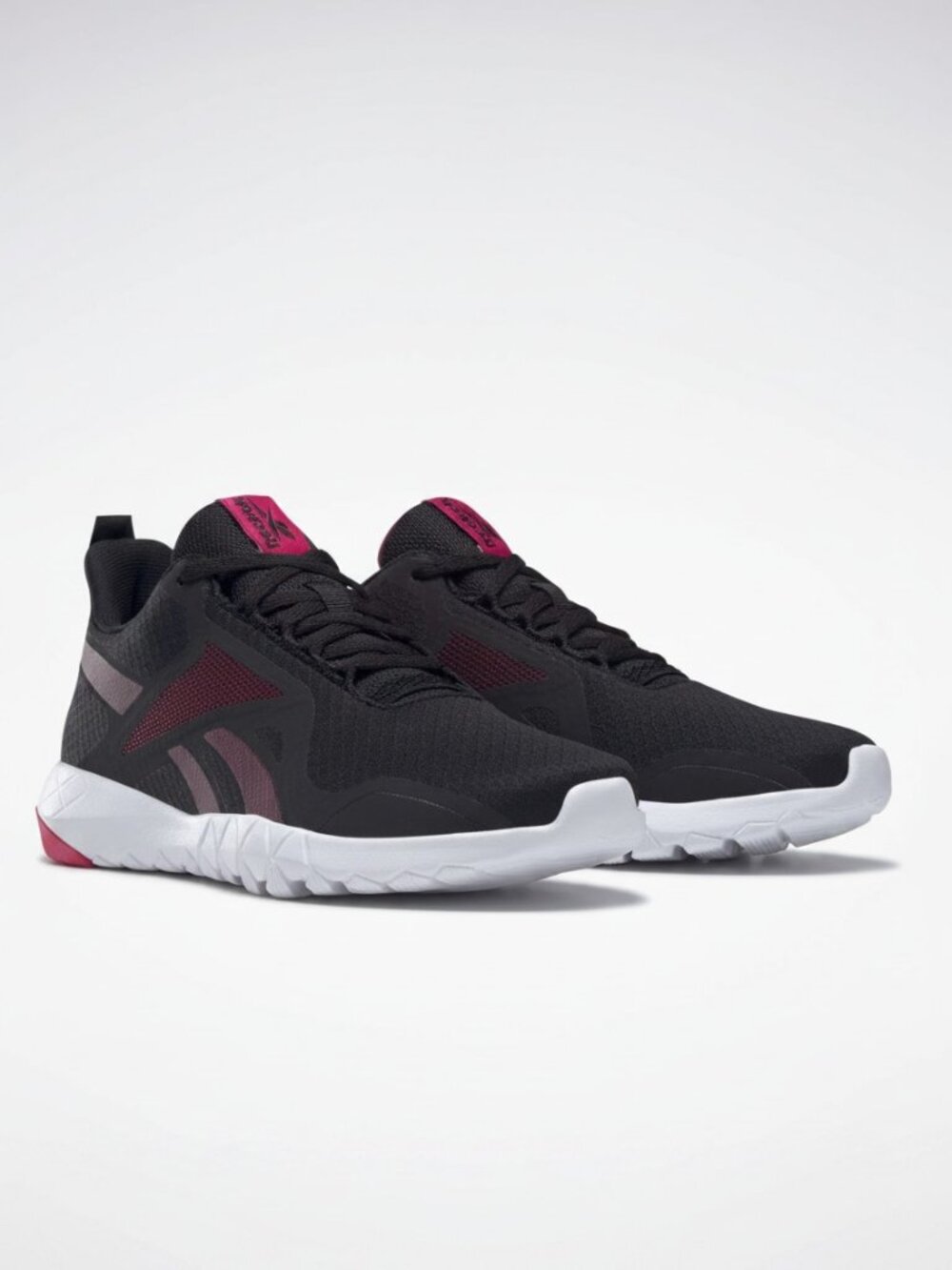 Reebok Flexagon Women’s Running Shoes Black Pink Athletic Sneakers US 6